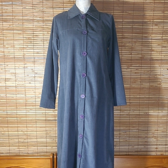 Full Length Button Down Courduroy Coat ♡ - Picture 1 of 14
